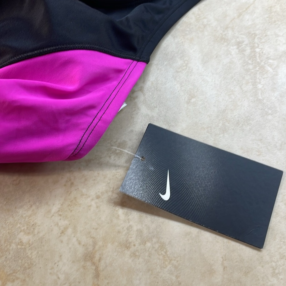 Nike Women’s Swimsuit One Piece Sport Pool Black Pink Size L - Picture 4 of 14